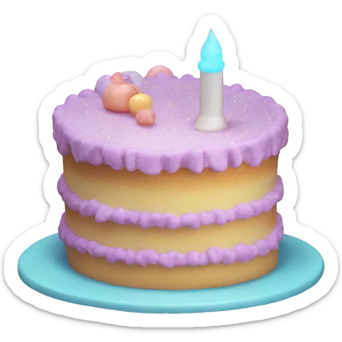 Magic pastel cake sticker