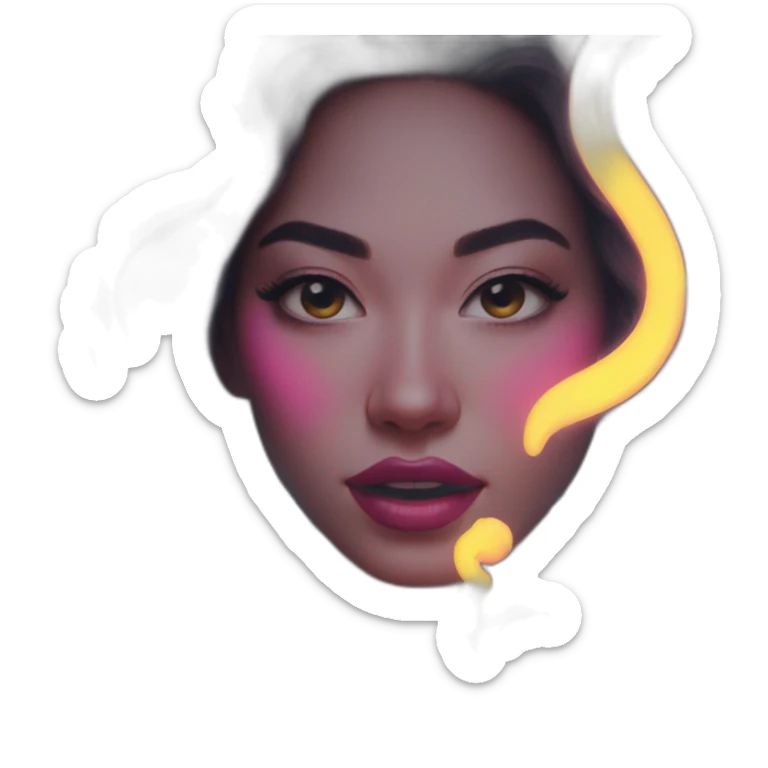 Beauty and the best of swirling neon gas, realistic, photography, cinematic style sticker