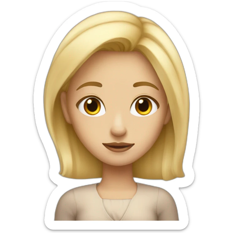 a girl with blond hair and a feeling of arrogance sticker