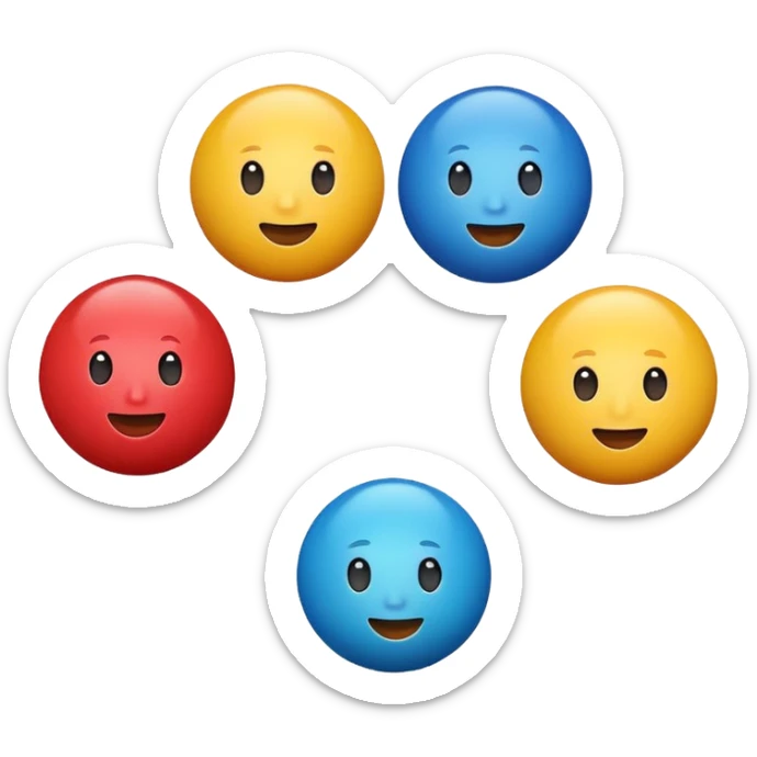 can some of the juggling balls faces (depicting customers and stakeholders) sticker