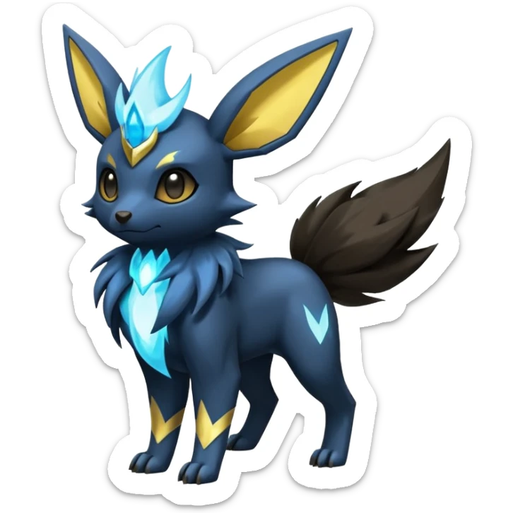 Eevee-Manectric-Electrike-Luxray-Luxio-fusion-hybrid-animal-Fakémon-Pokémon-creature sticker