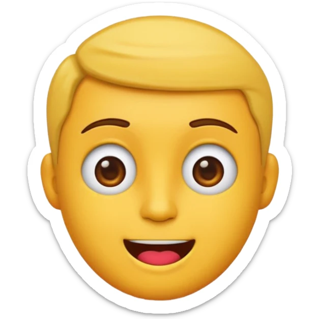 "Create a cute and colorful sticker of a talking head emoji 🗣️, cartoon style, with bold outlines and expressive face, perfect for chat apps, on a transparent background." sticker