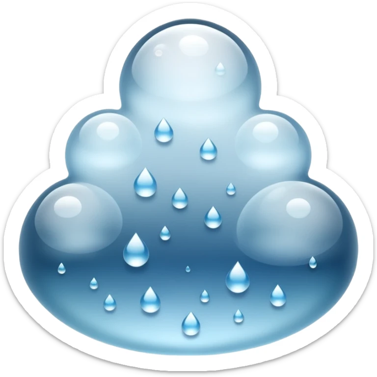 a close-up of a glass surface covered with small water droplets and light fog, as if from steam or humidity — some droplets sliding down slowly — soft reflections and blurred transparency give a realistic misty look — clean, glossy design with gentle lighting sticker