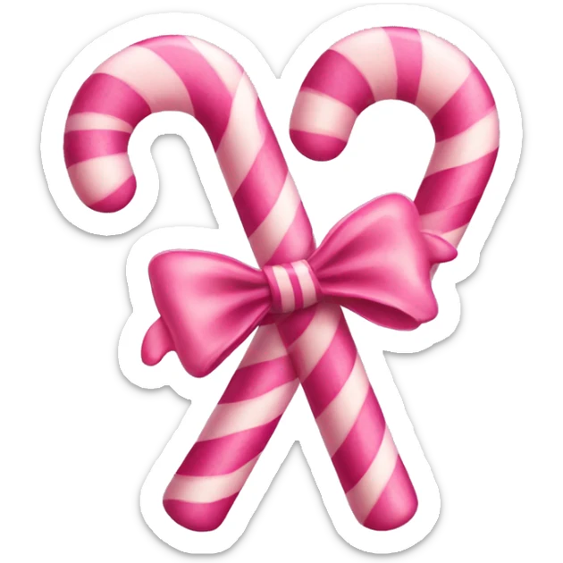 Pink candy cane sticker