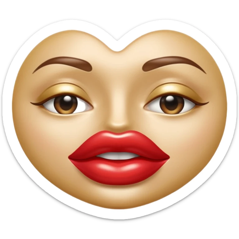 A seductive pair of slightly parted lips emoji made of liquid silver chrome, smooth glossy metallic surface, soft sensual curves, subtle reflections, luxury sexy aesthetic, minimal iOS emoji style, centered composition, clean white background, soft studio lighting, no text sticker