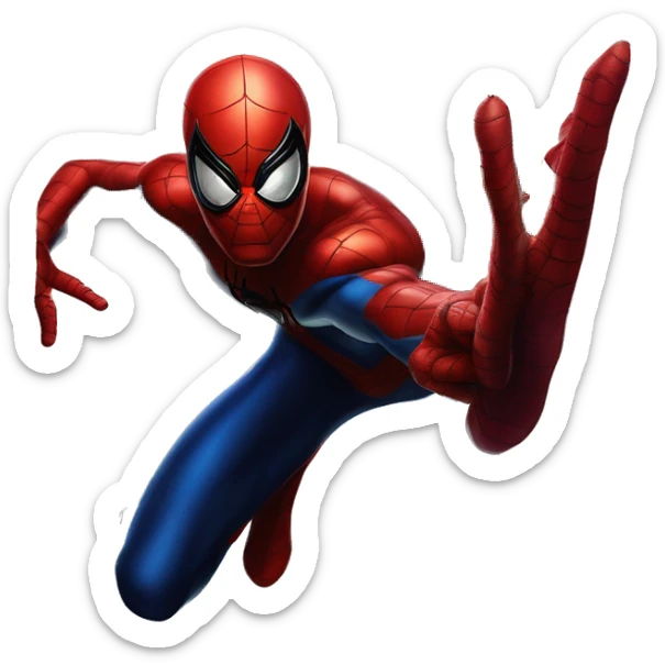 Spider-Man in Harley Quinn style, oil paint, mysterious eyes, intricate lips, masterpiece portrait, odd perspective, beautiful, desirable, logical sticker