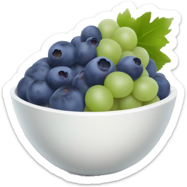 yoghurt bowl with grapes and blueberries sticker