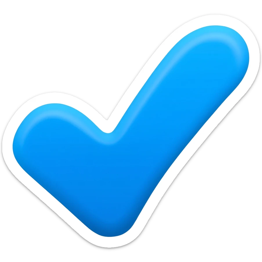 Verificado azul palomita sticker