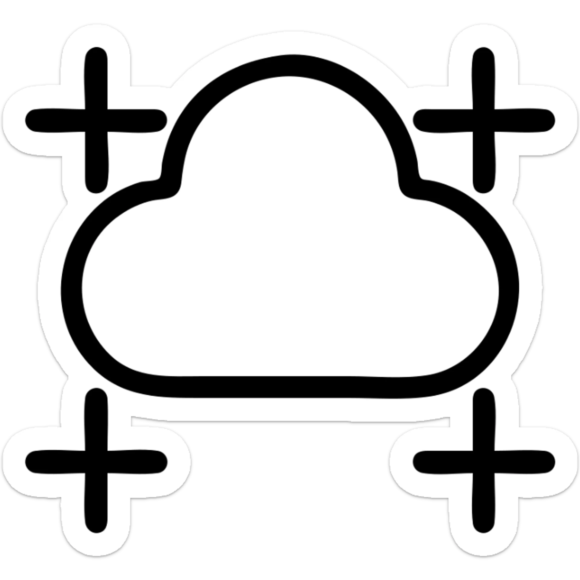 облако с 4 выступами sticker