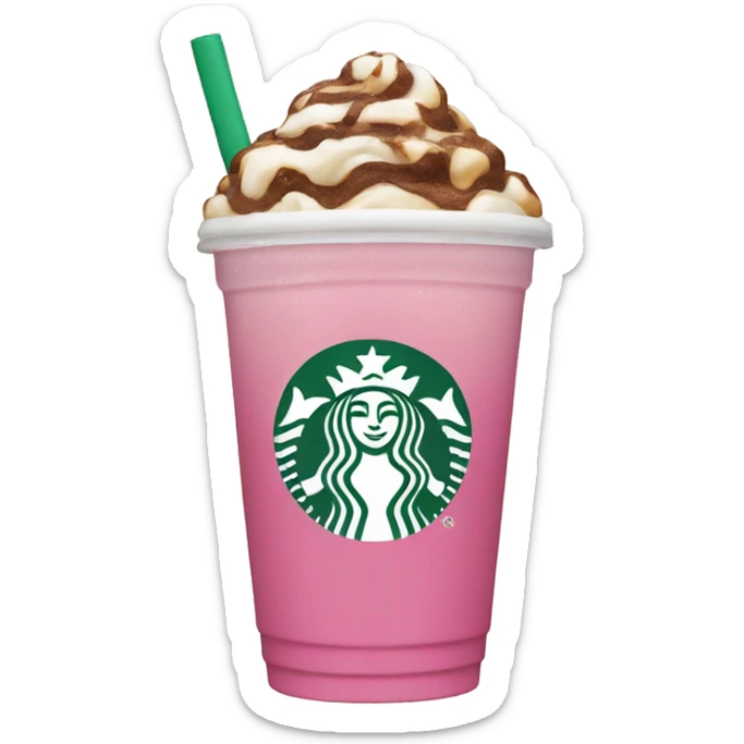 pink Starbucks drink sticker