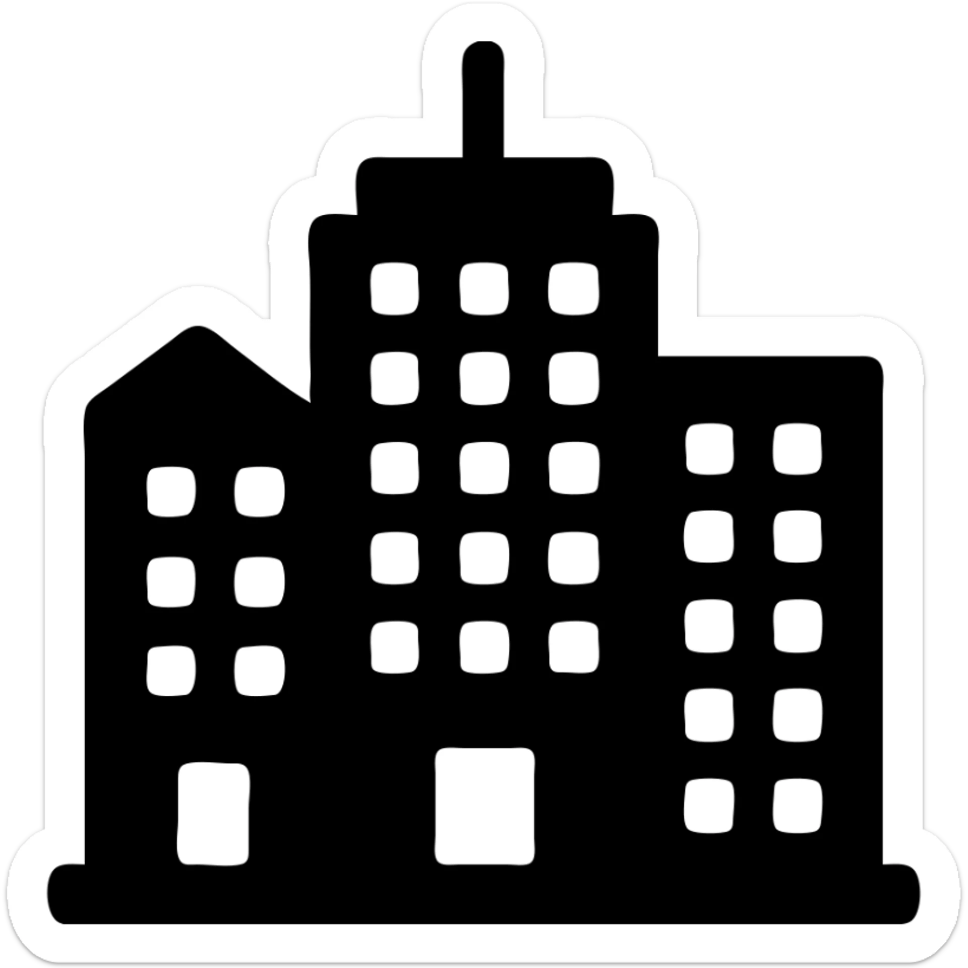 городская архитектура здания высотки sticker