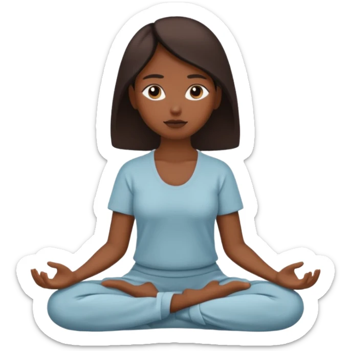 The figure of a woman in meditation (simple, abstract) sticker