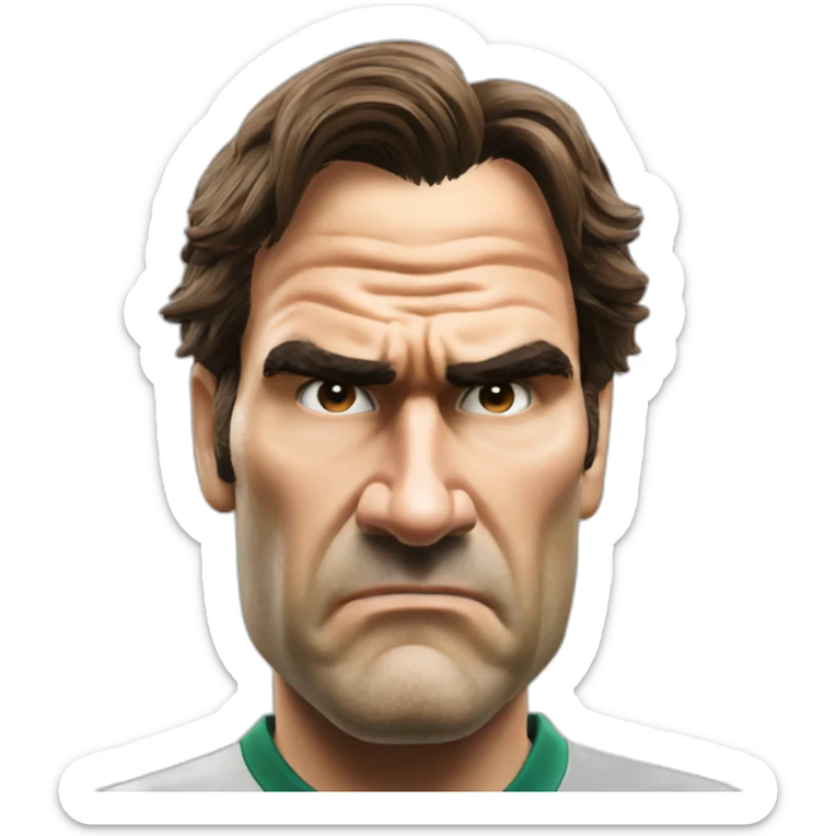 Roger federer Angry sticker