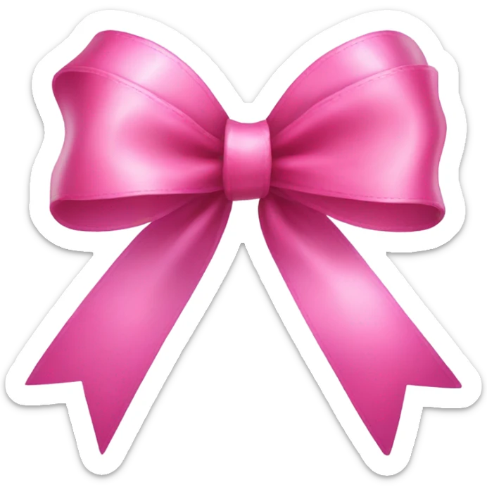 pink bow sticker