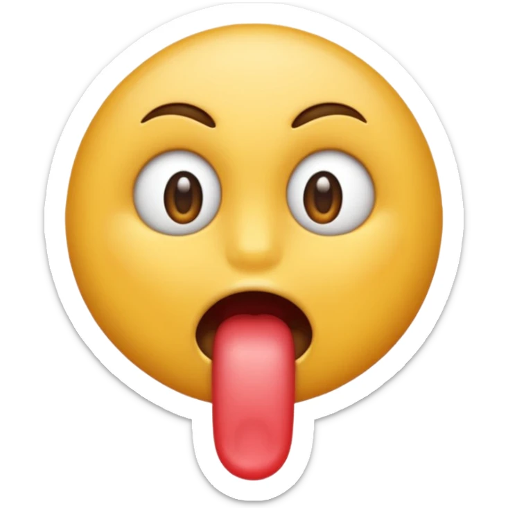 Un emoji pouce en l’aire qui fait peur sticker