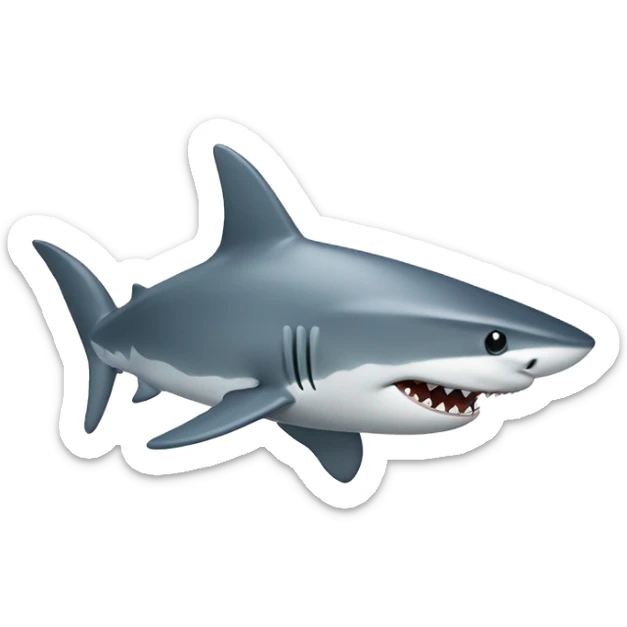 Shark with a top hat sticker