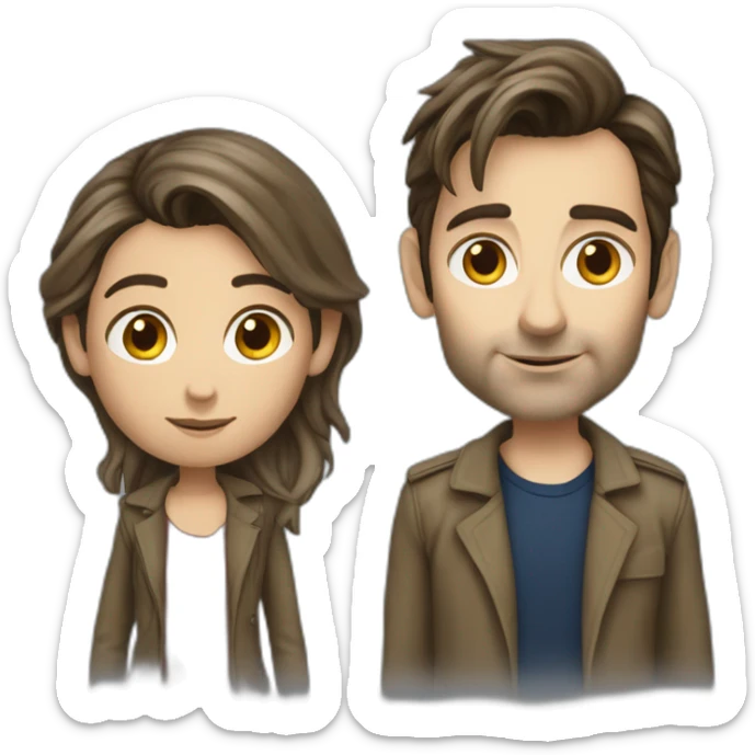 Caucasian-Girl-Companion-to-DoctorWho-David-Tennant sticker