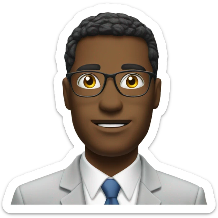 Real estate agent in front of a house with for sale sign  sticker