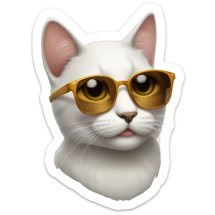 Cat with sunglasses sticker