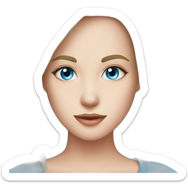 Mother blue eyes white skine love baby son white skine blue eyes sticker