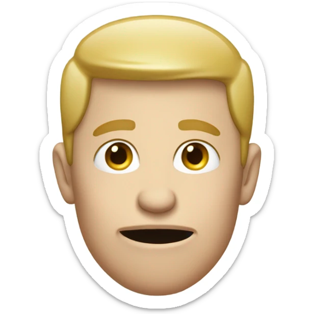 White man covering his mouth with a finger as a sign of secrecy sticker