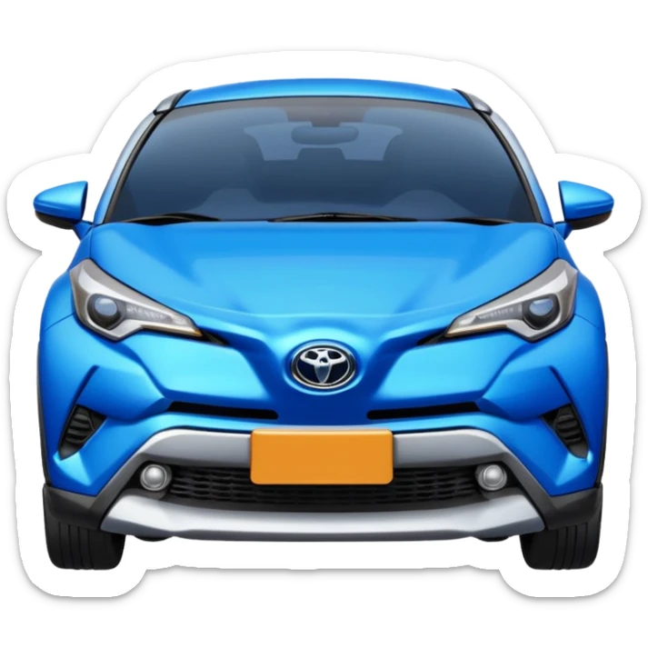 toyota chr bleue avant enfoncé sticker