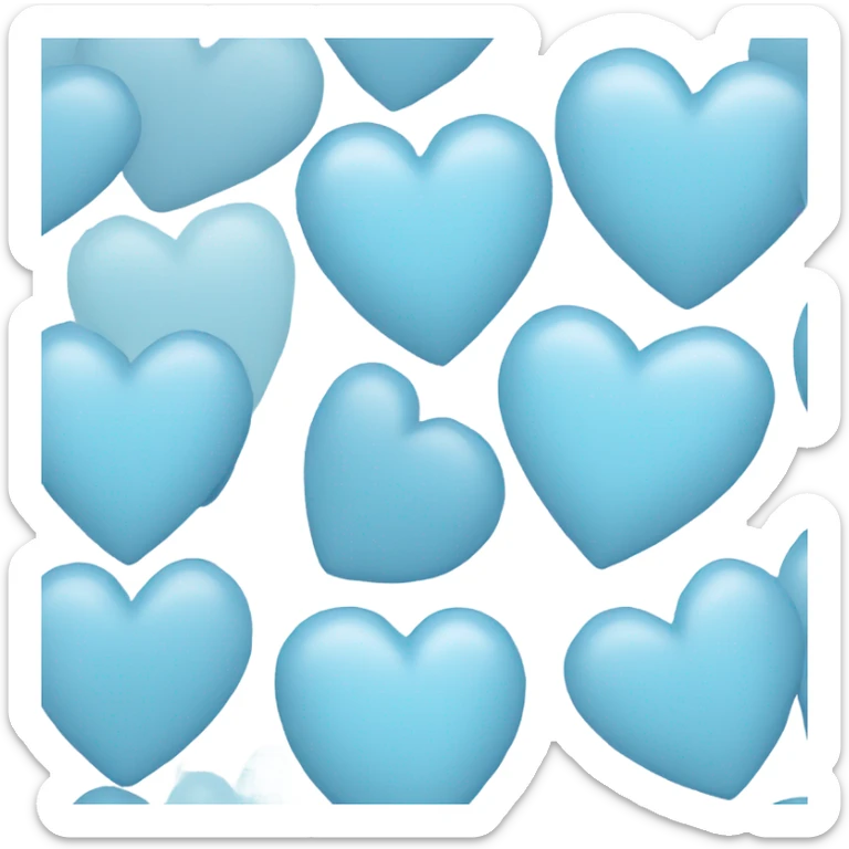 Light blue heart  sticker