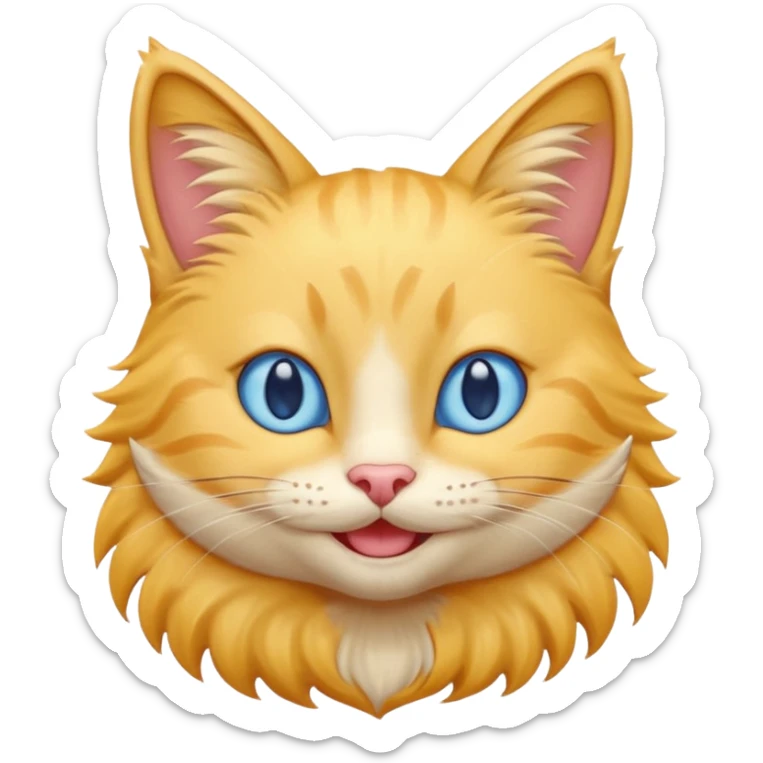  sunshine bluey eyes smiling  cat alot of happy sticker