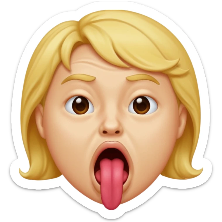 Original emoji sticking tongue with a scrunched nose in a sweetly mocking way sticker