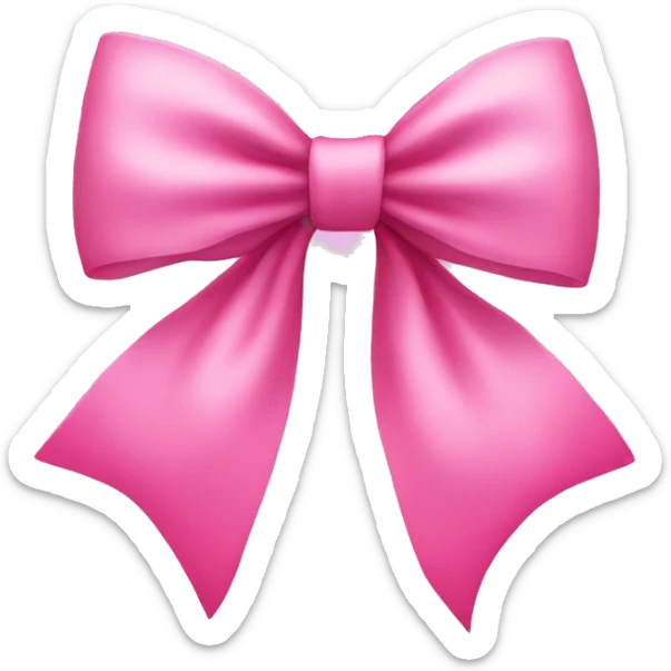 Pink bow sticker
