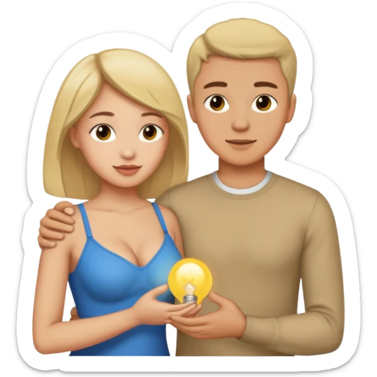 Çıplak erkek çıplak kızın memelerini elliyor sticker