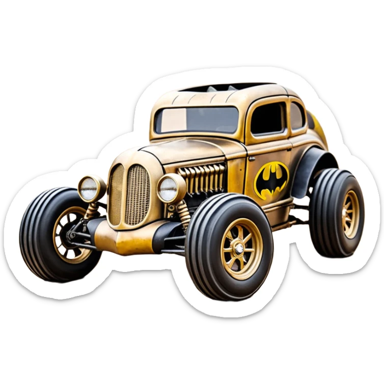 1:10 off-road lcg Basher Batman’s 1934 blackened tarnished C-3PO ford rc car (extra wide tires with fenders) sticker