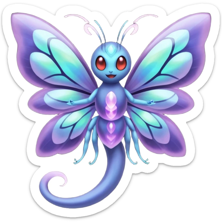 Butterfree-Lunala-Yveltal-Fakémon-hybrid-creature (full body)  sticker