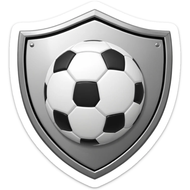 Albacete fútbol escudo, negro blanco y con un balón en medio sticker