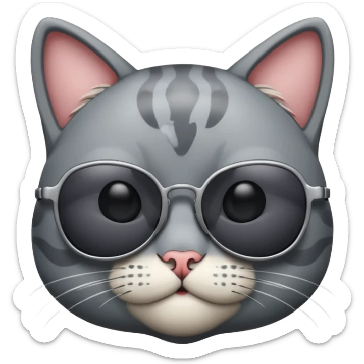 Cat with sunglasses sticker