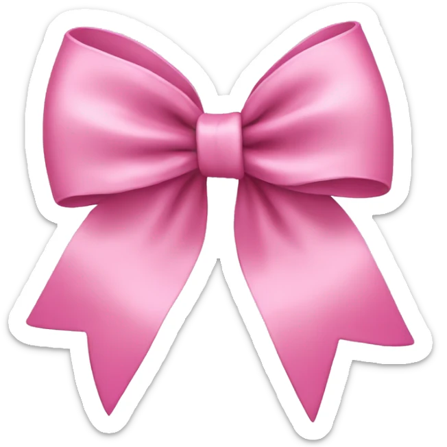 Pink bow sticker