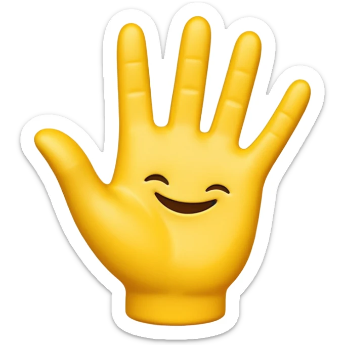 3D emoji-style icon of a yellow hand in the emoji style, making the hang loose sign.
 sticker