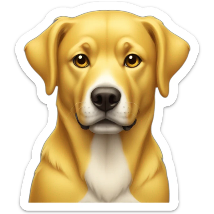 yellow dog sticker
