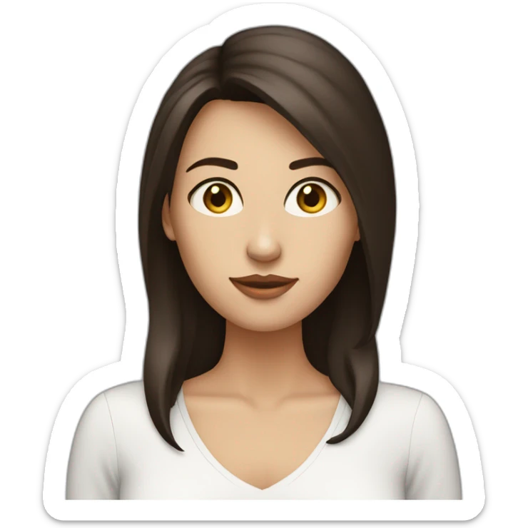 white-woman-with-dark-brown-hair-who-doesnt-want-you-here sticker