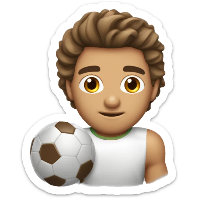 sou bonito sou criança sou bronzeado sou branco sou menino tenho cabelo um pouco longo sou jogador de futebol sticker