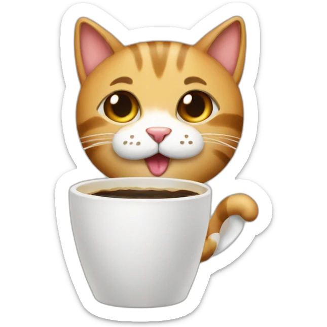 coffee-cat sticker
