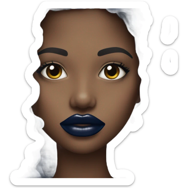 Navy blue lips sticker