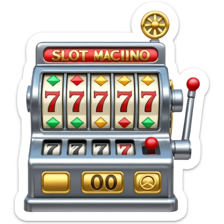 Slot machine, classic, 5 reels, the stop symbols are P-R-O-P-O sticker