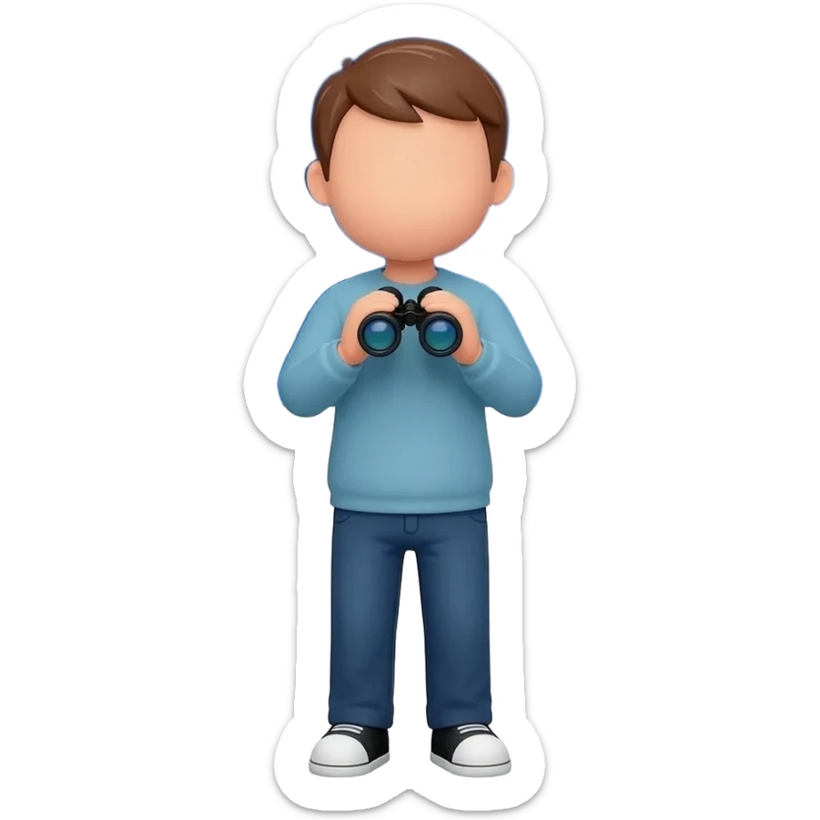 star gazing with binoculars sticker