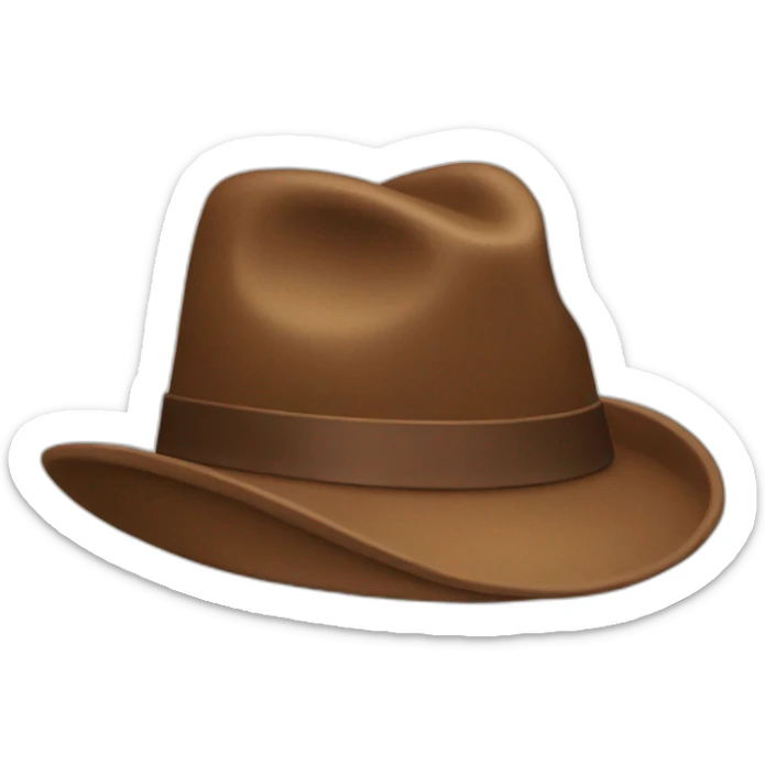 brown hat sticker