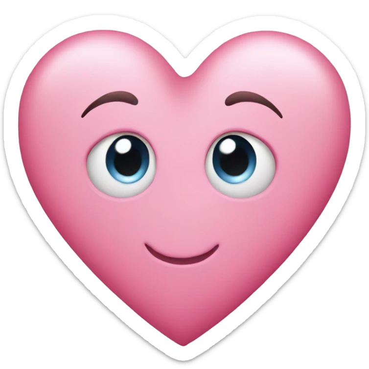 Pink heart sticker