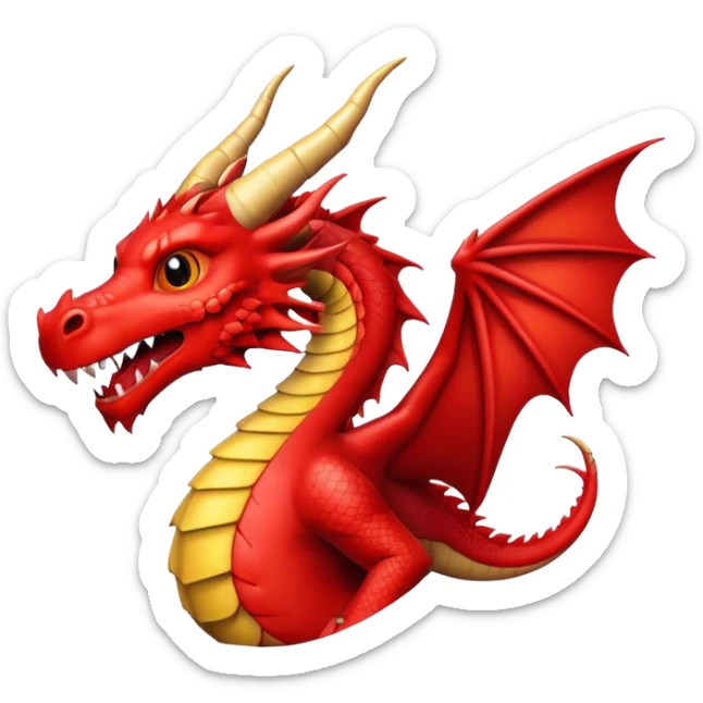 red dragon sticker