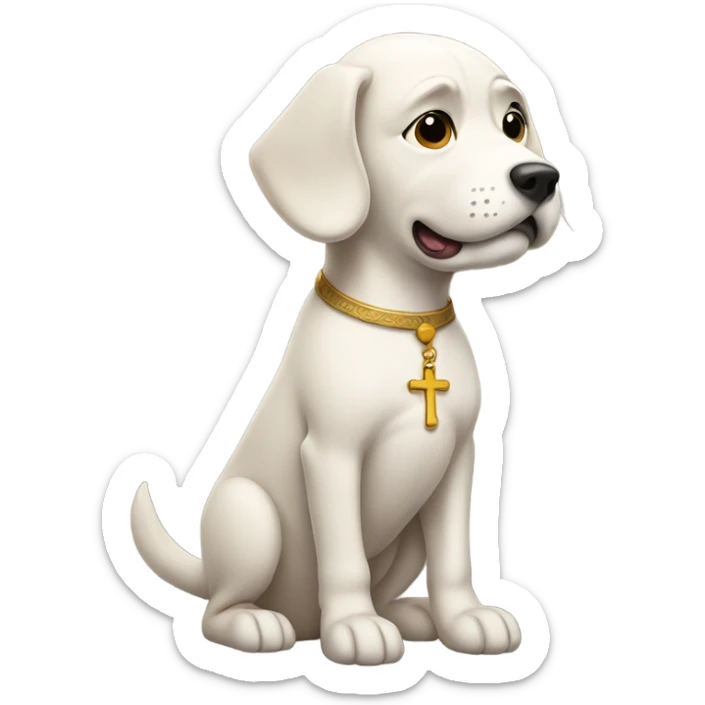  praying dog sticker