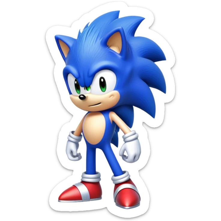 sonic characters full body sticker