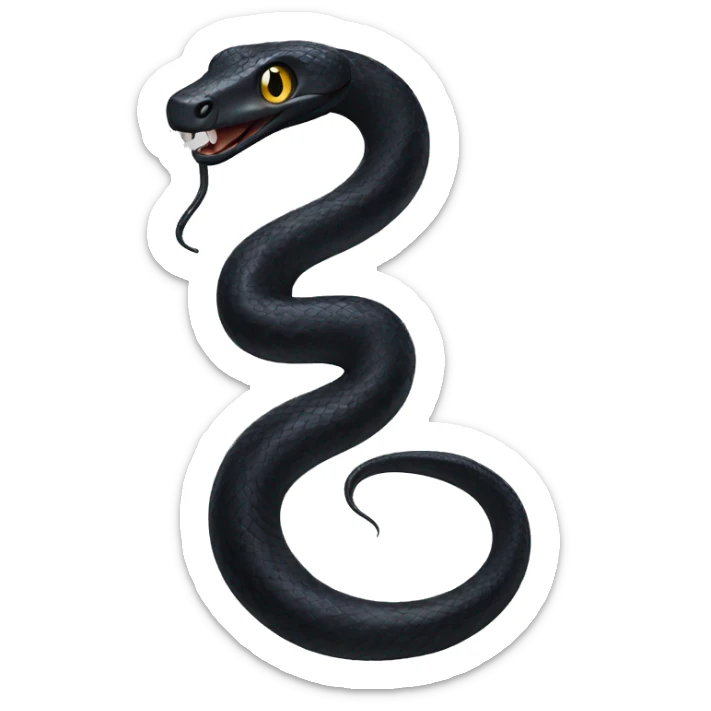 Black snake sticker